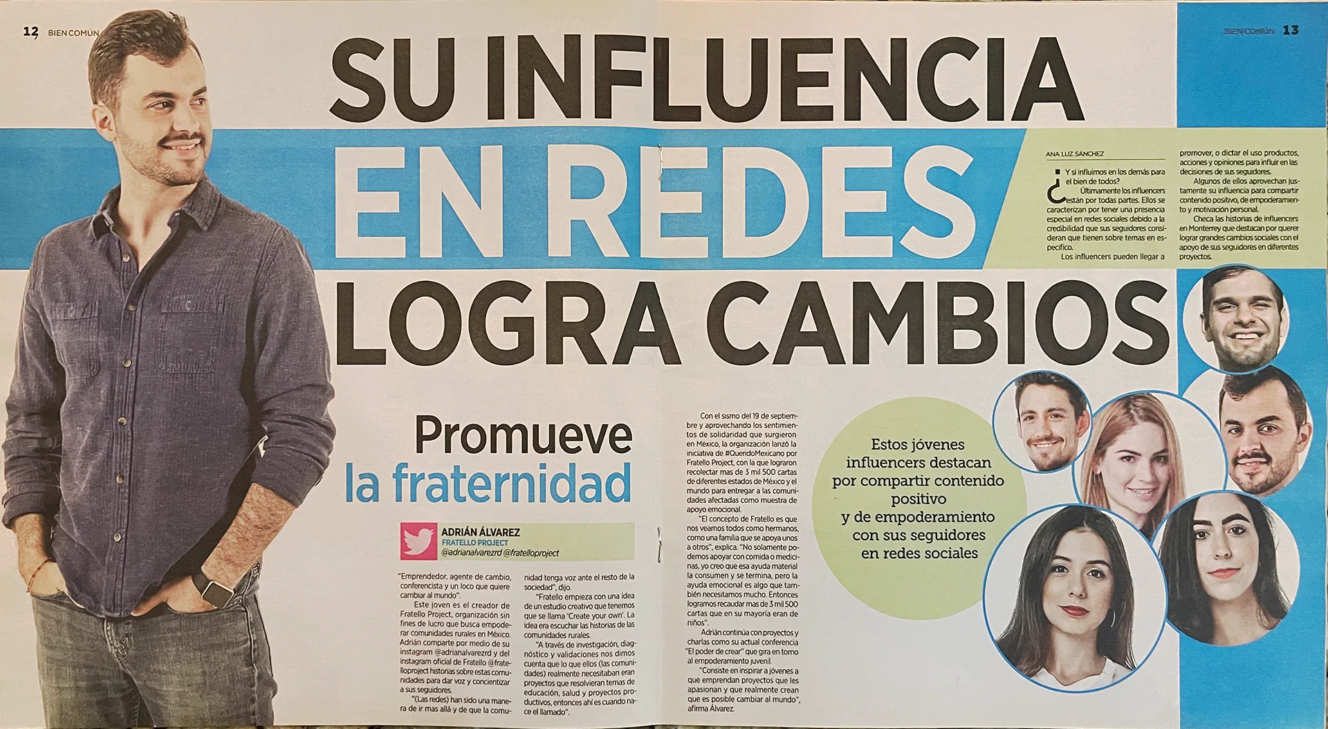 EL NORTE Magazine Cover — "Influencers de la ayuda"