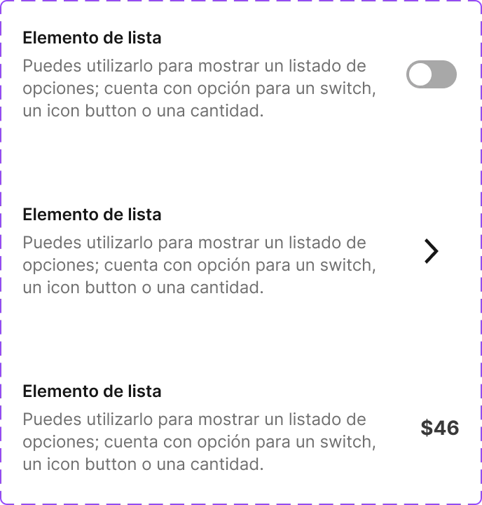 Action list
